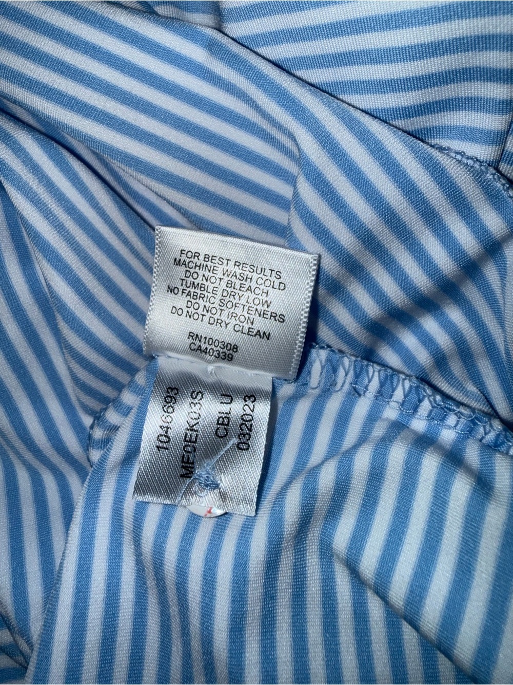 Peter Millar Golf Polo Shirt Men's LG Blue White Stripe Summer Comfort Logo - Picture 8 of 8